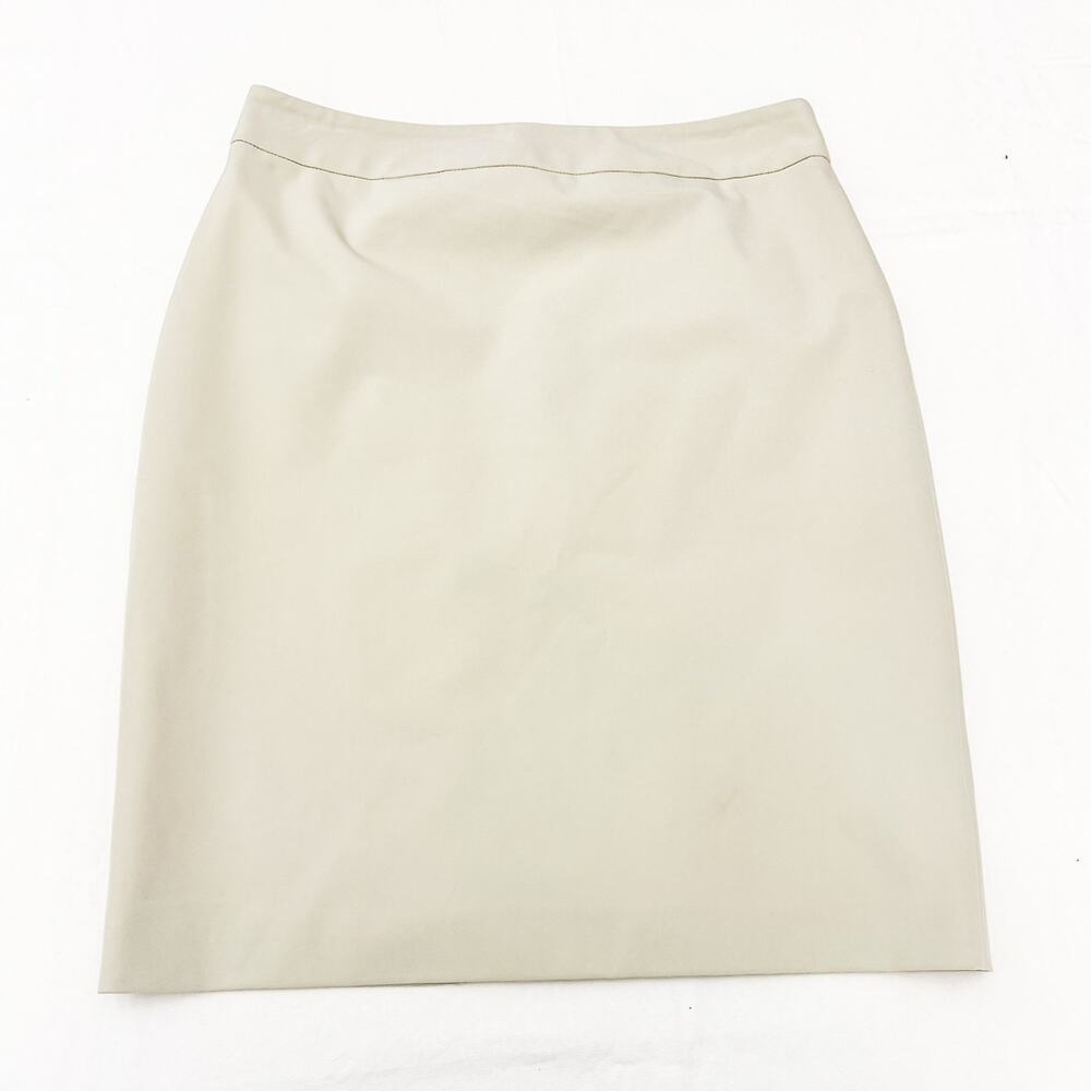 Teenflo Polyester Khaki Cream Pencil Skirt Canada Professional Office Size 10